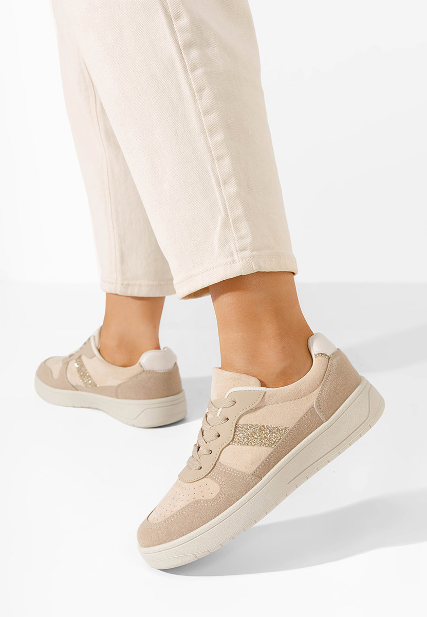 Sneakers donna Poka beige