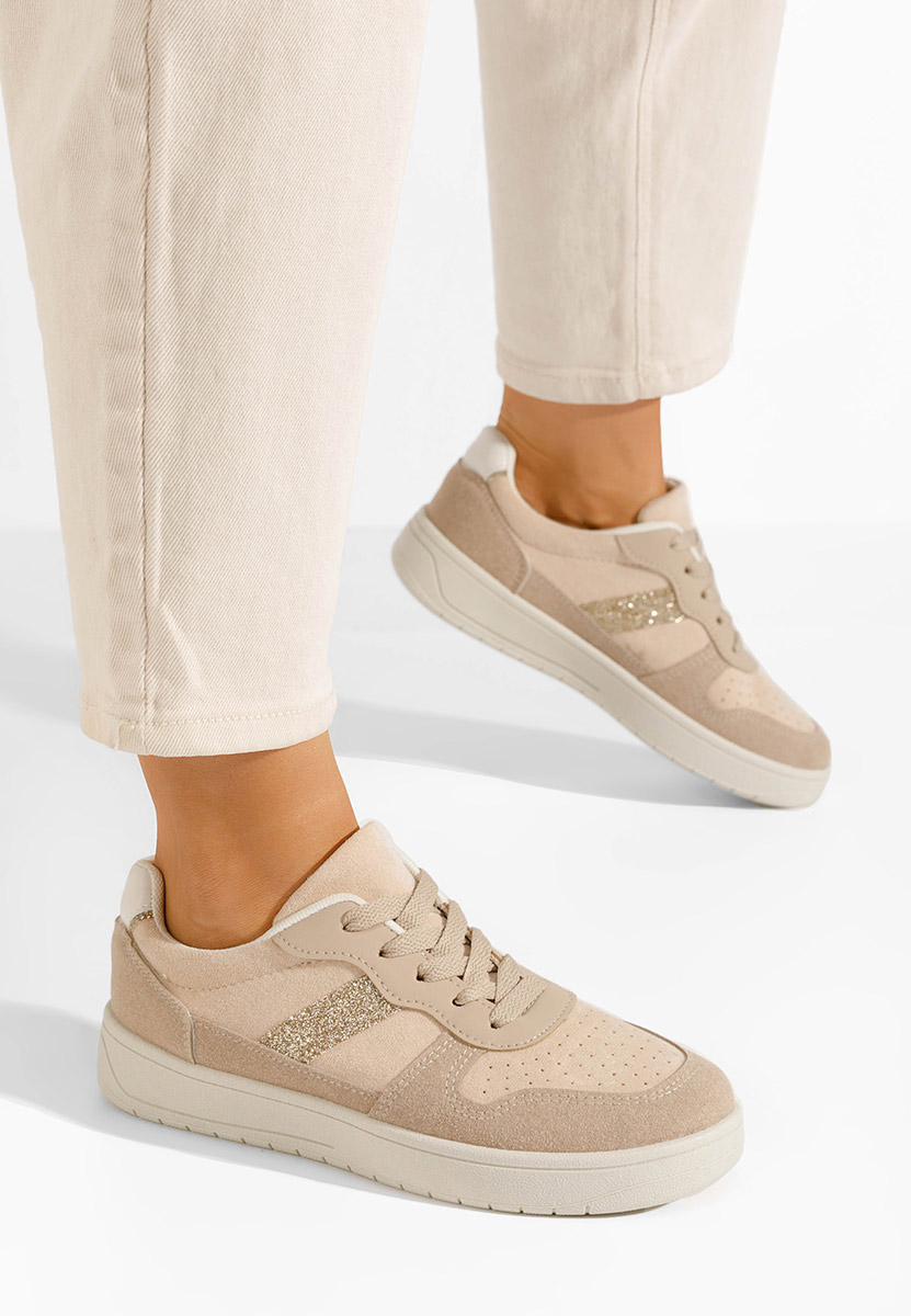 Sneakers donna Poka beige