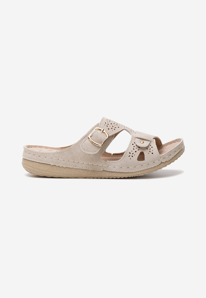 Ciabbate con zeppa Skena Beige