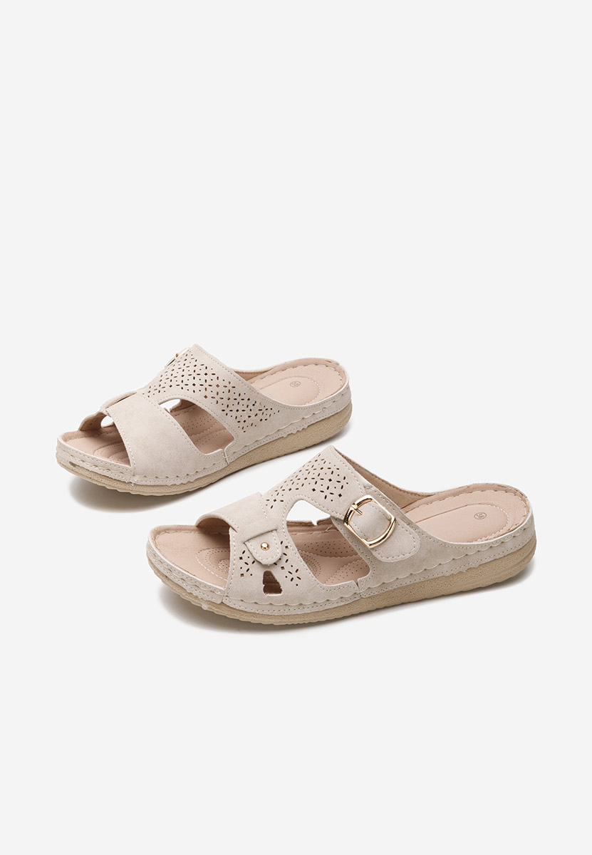 Ciabbate con zeppa Skena Beige