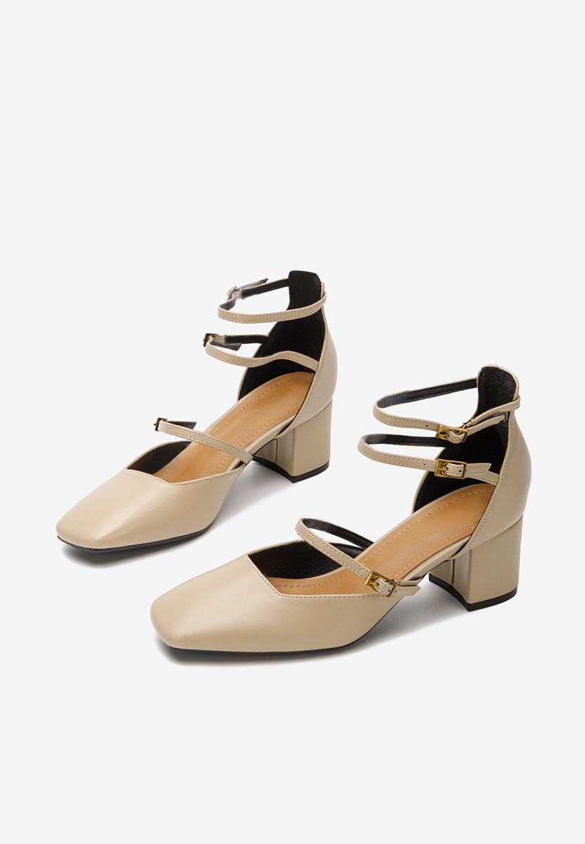 Décolleté tacco largo Demara V2 beige