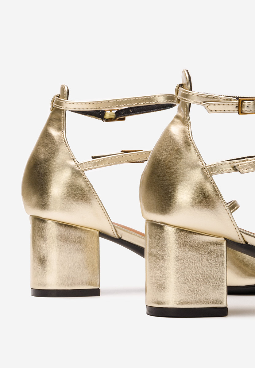 Décolleté tacco largo Demara V2 oro