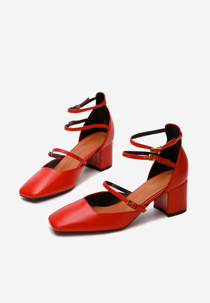 Décolleté tacco largo Demara V2 rosso