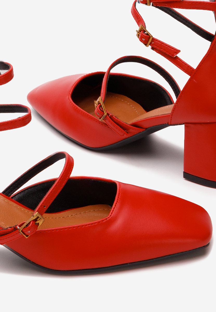 Décolleté tacco largo Demara V2 rosso