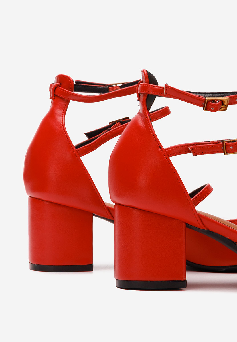 Décolleté tacco largo Demara V2 rosso