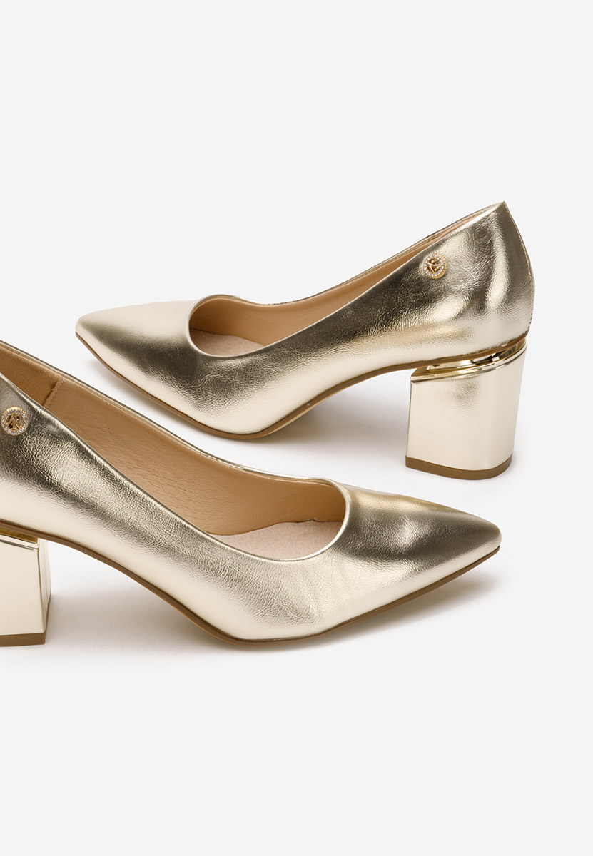 Scarpe con tacco largo Nelia oro
