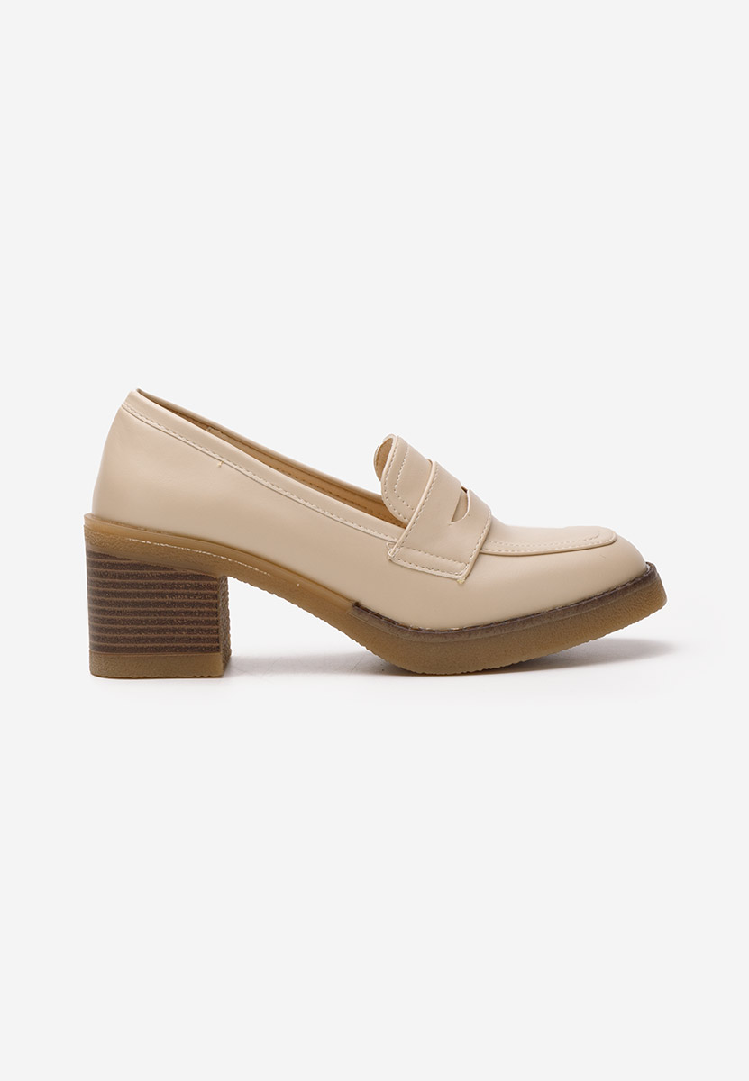 Mocassini con tacco Pheona beige
