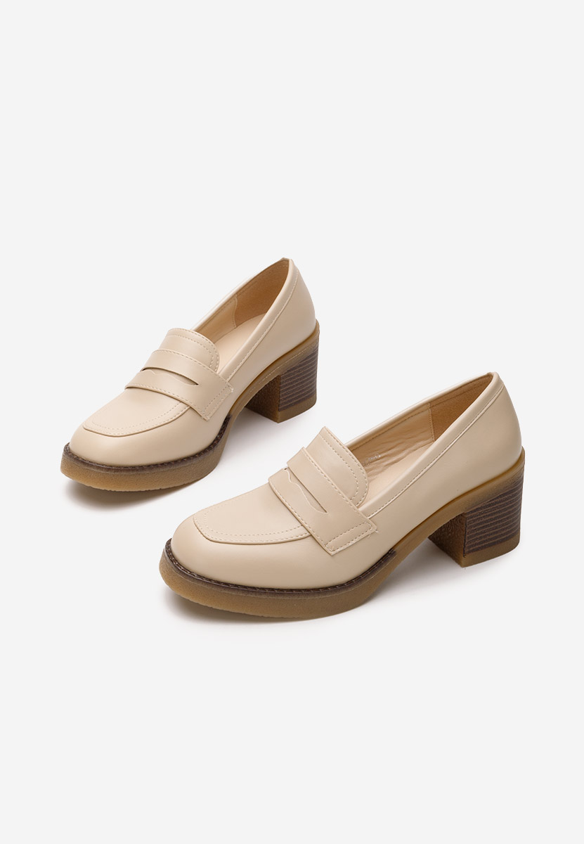 Mocassini con tacco Pheona beige