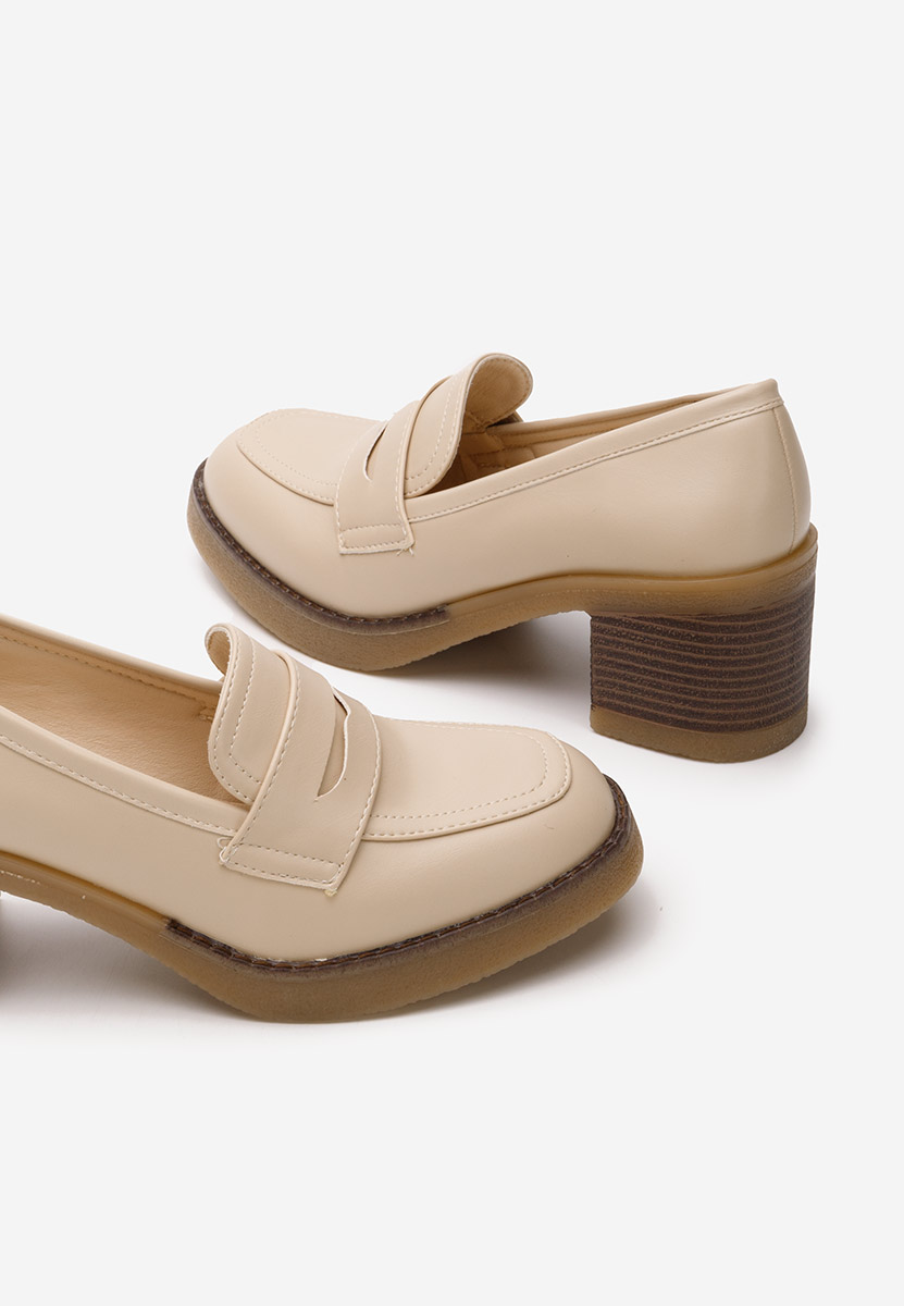 Mocassini con tacco Pheona beige