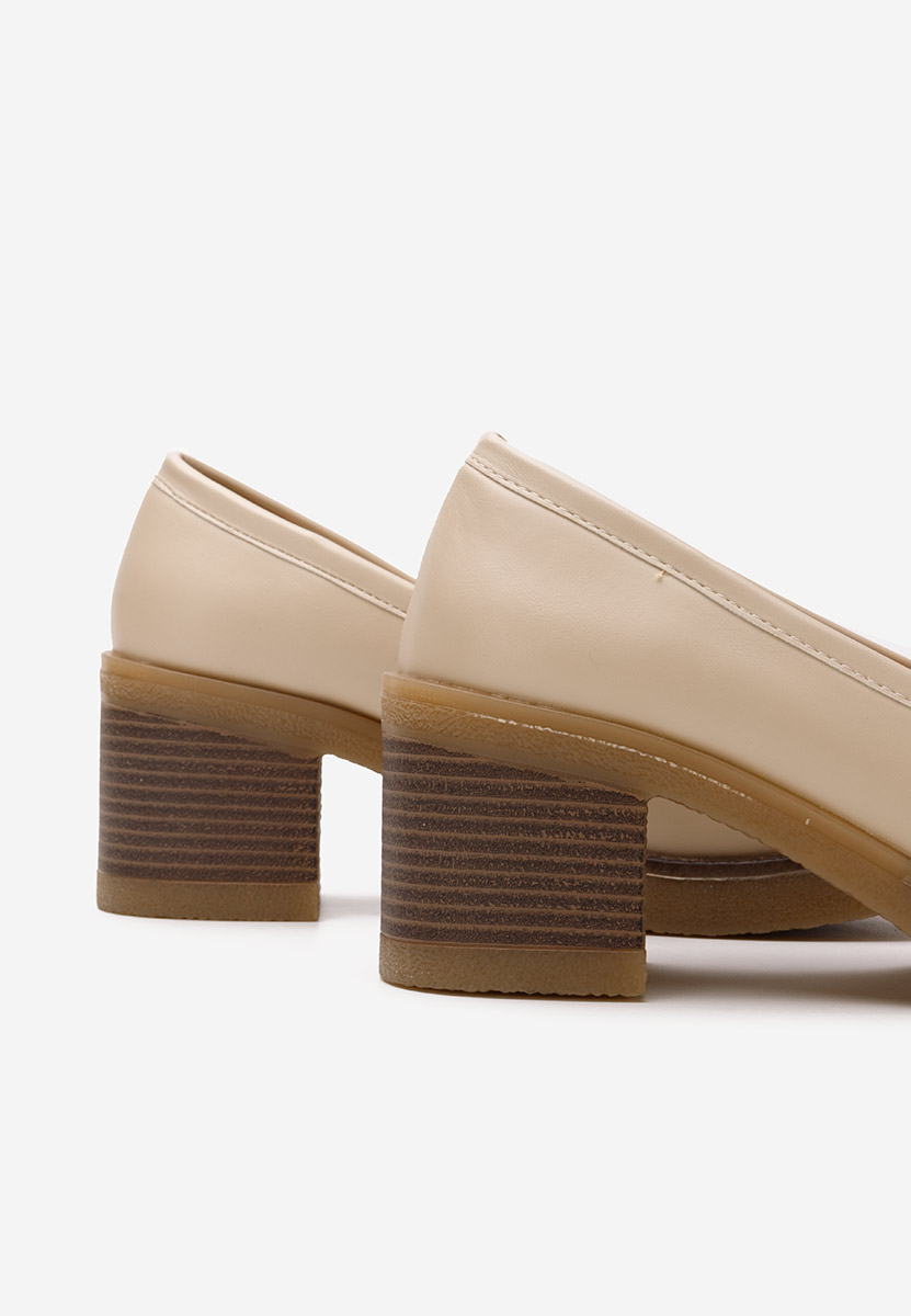 Mocassini con tacco Pheona beige