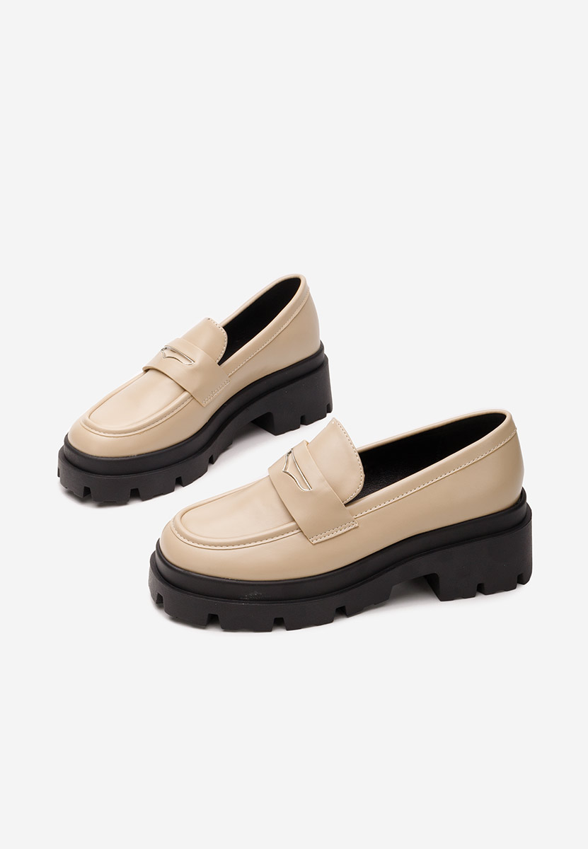 Mocassini con plateau Aksa V2 beige