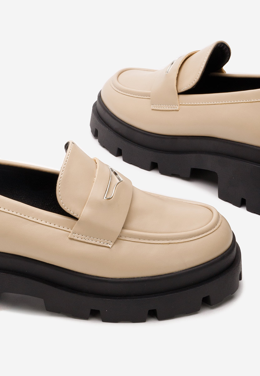 Mocassini con plateau Aksa V2 beige