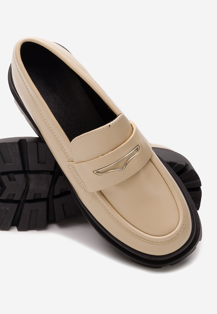 Mocassini con plateau Aksa V2 beige