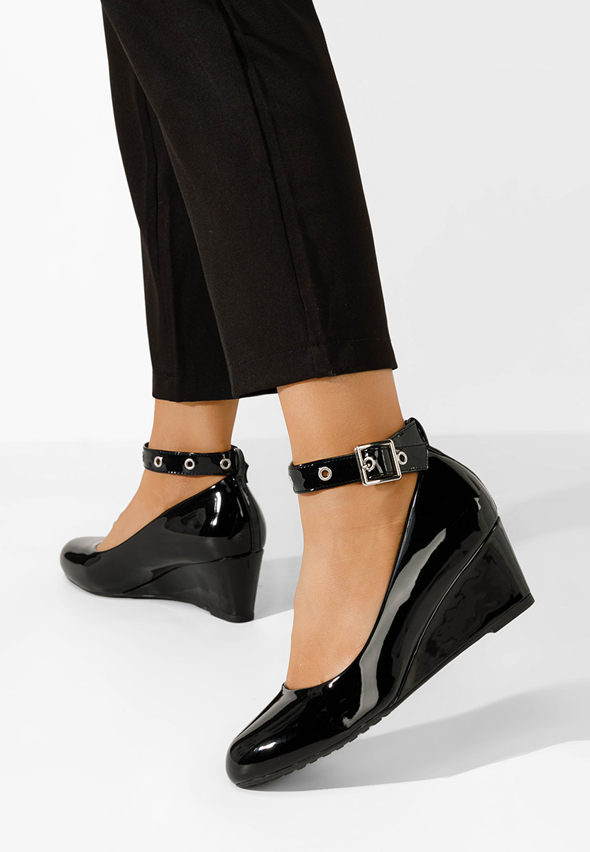 Scarpe con zeppa Alyssa nero