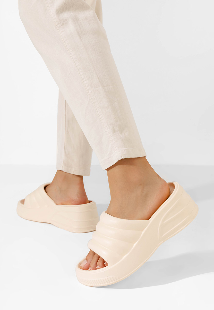 Ciabatte platform Etana beige