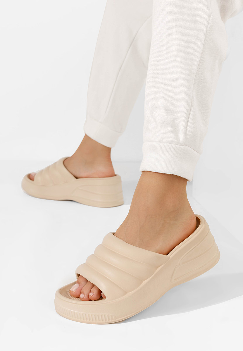 Ciabatte platform Etana V2 beige