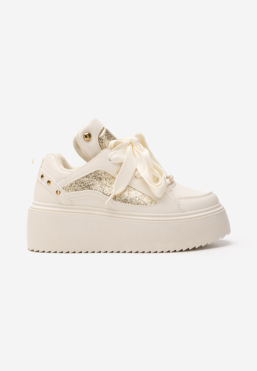 Sneakers con plateau Kefira beige