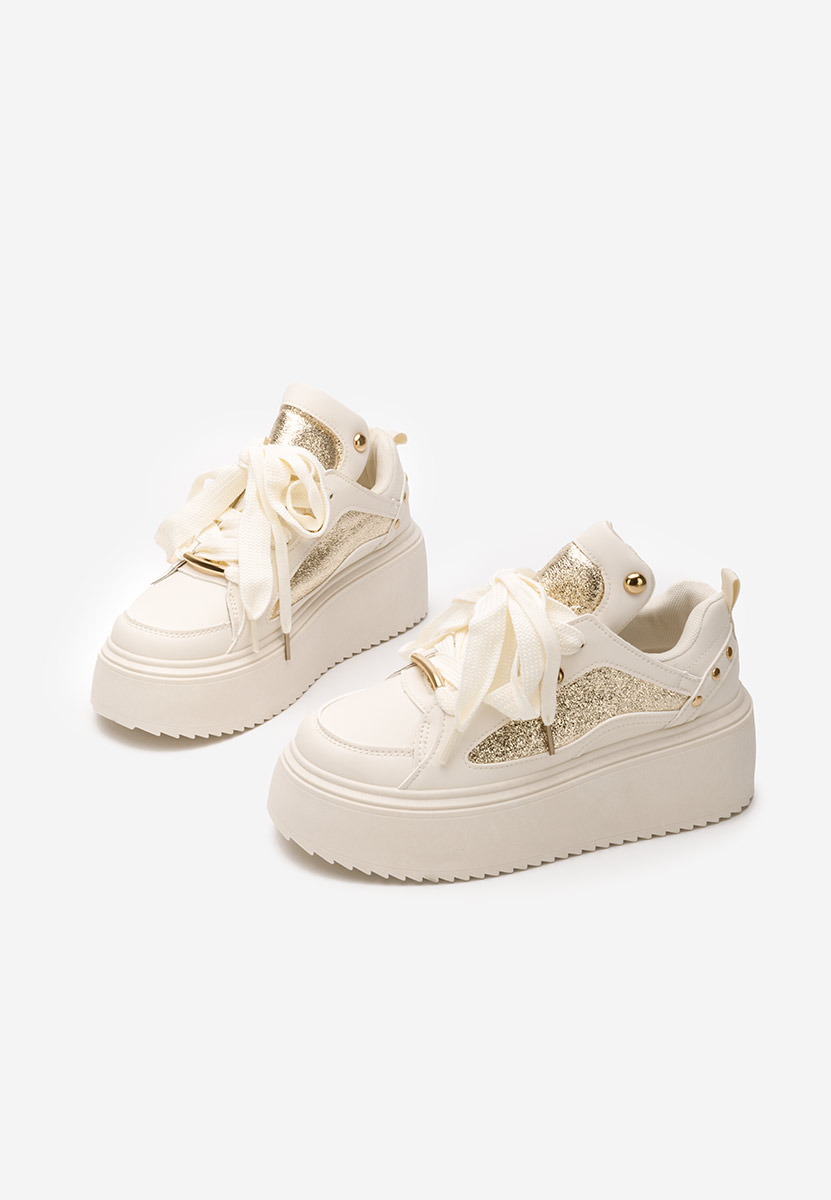 Sneakers con plateau Kefira beige