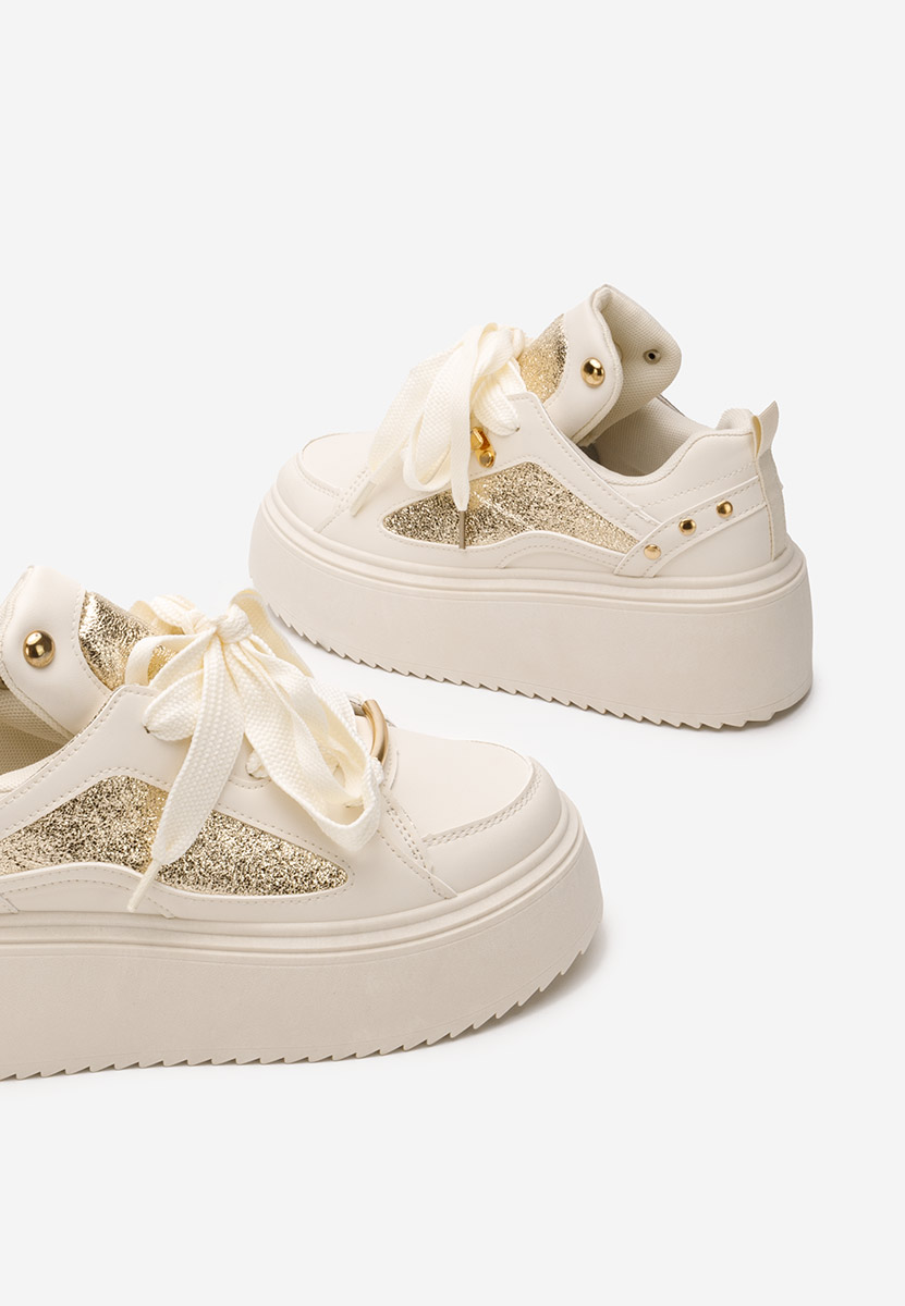 Sneakers con plateau Kefira beige