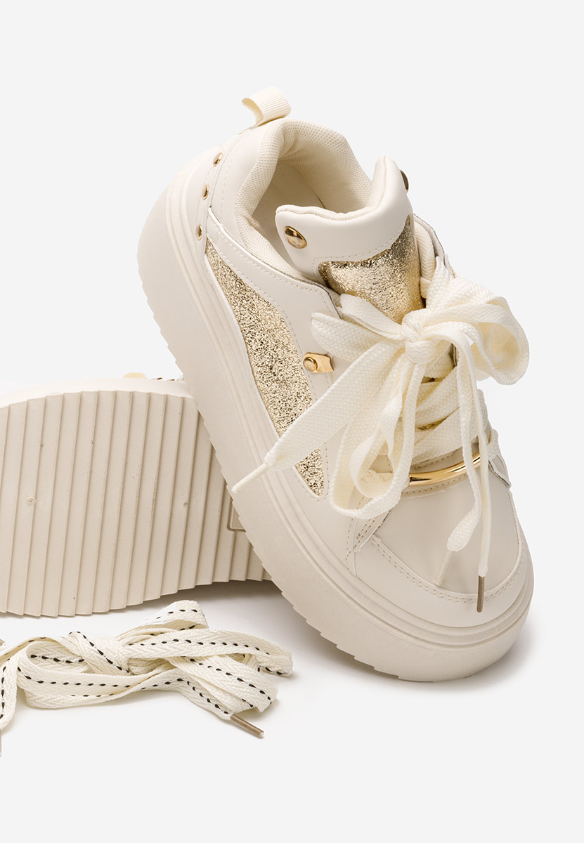 Sneakers con plateau Kefira beige