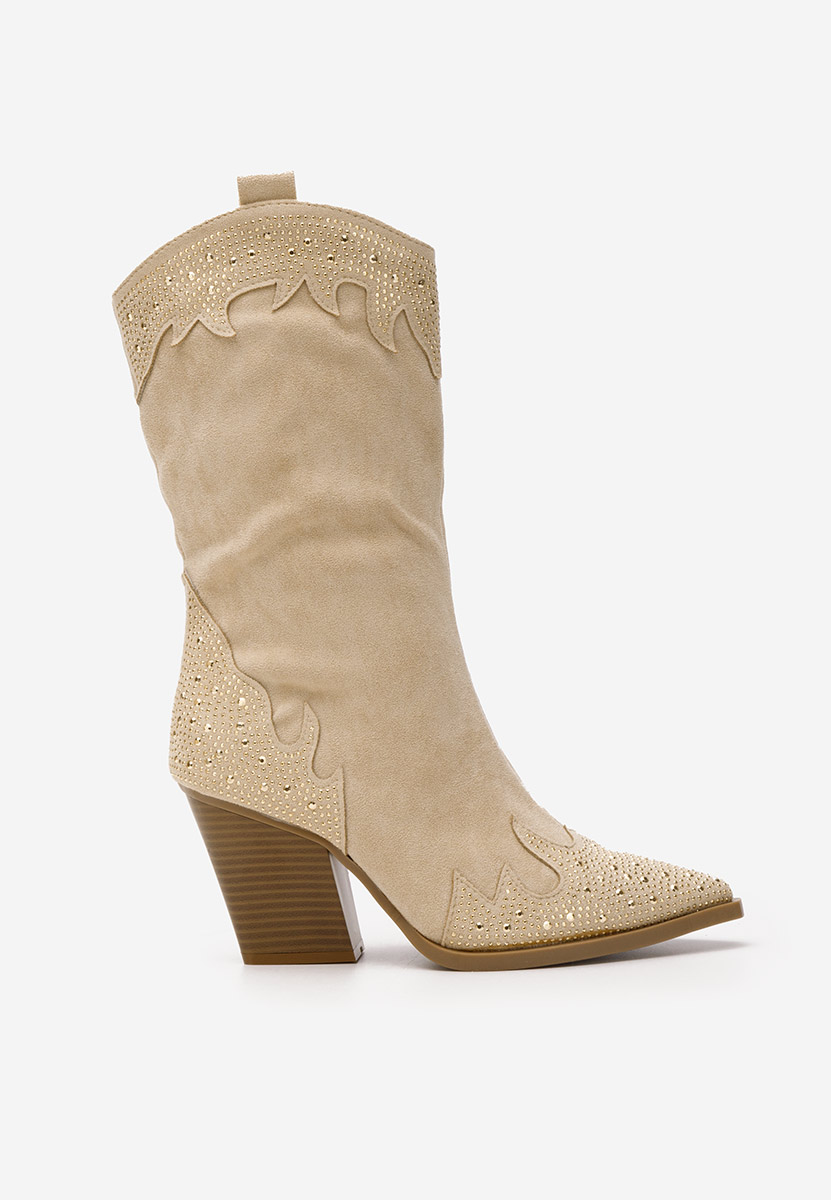 Stivali texani donna Irenna beige