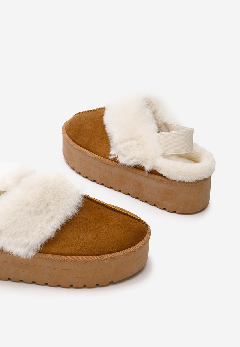 Pantofola donna invernale Celicia camel