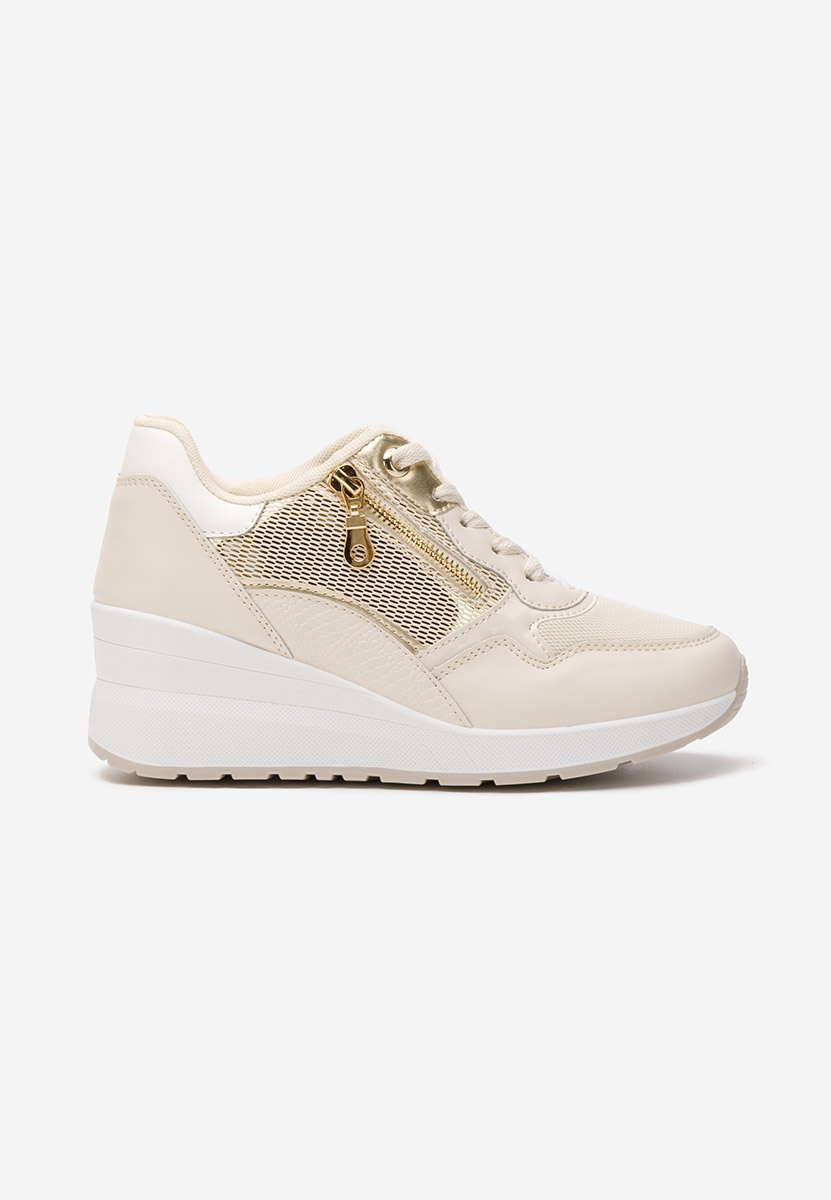 Sneakers con zeppa Mariale beige