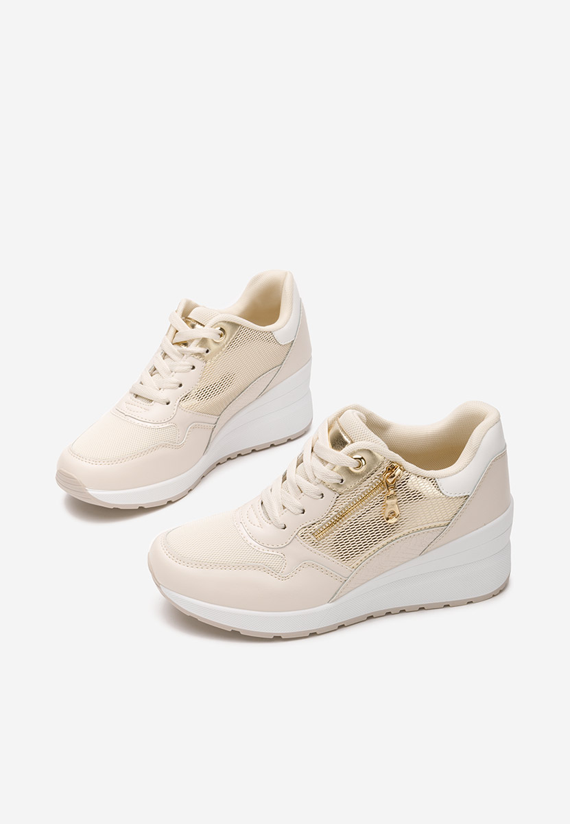 Sneakers con zeppa Mariale beige