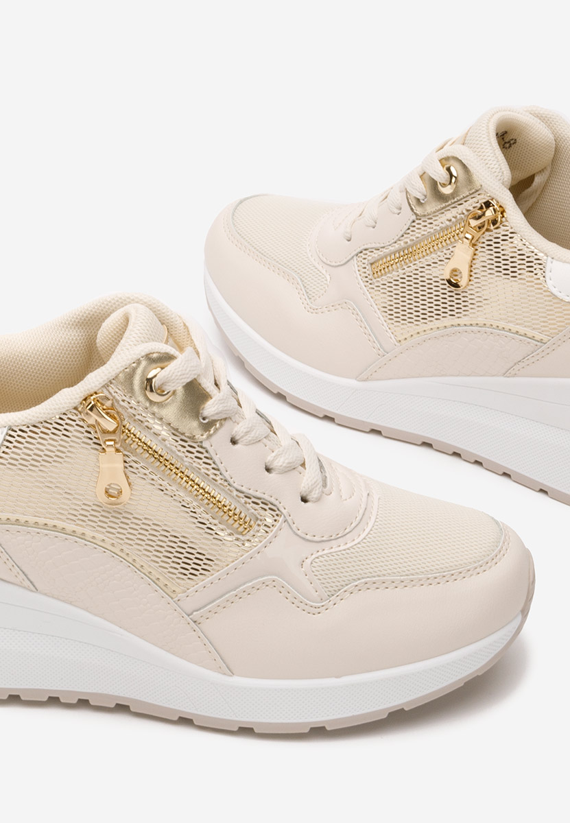 Sneakers con zeppa Mariale beige