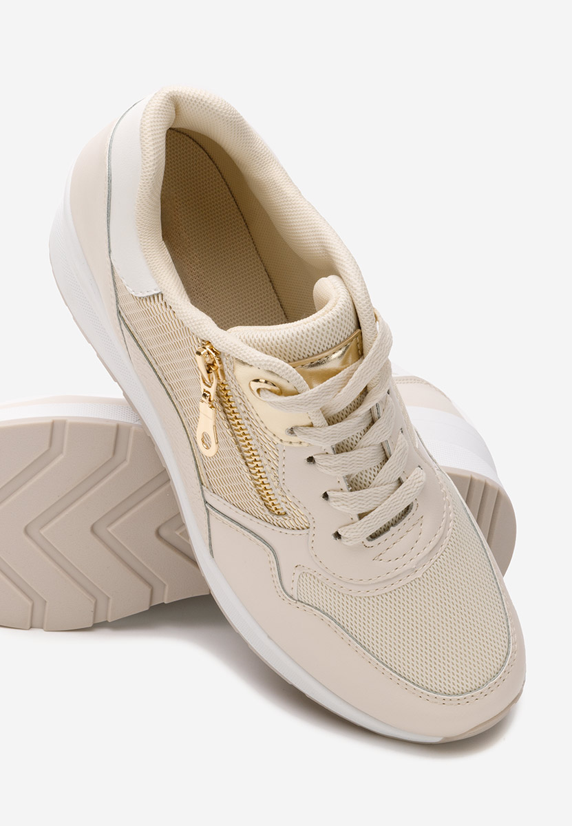 Sneakers con zeppa Mariale beige