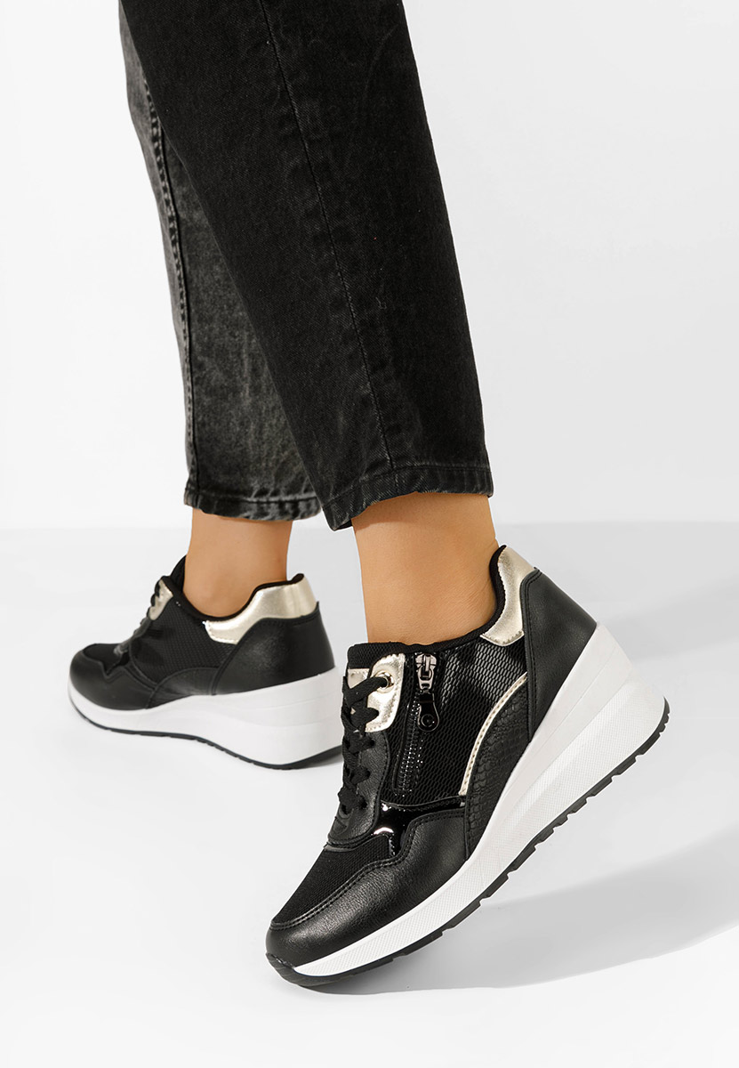 Sneakers con zeppa Mariale nero