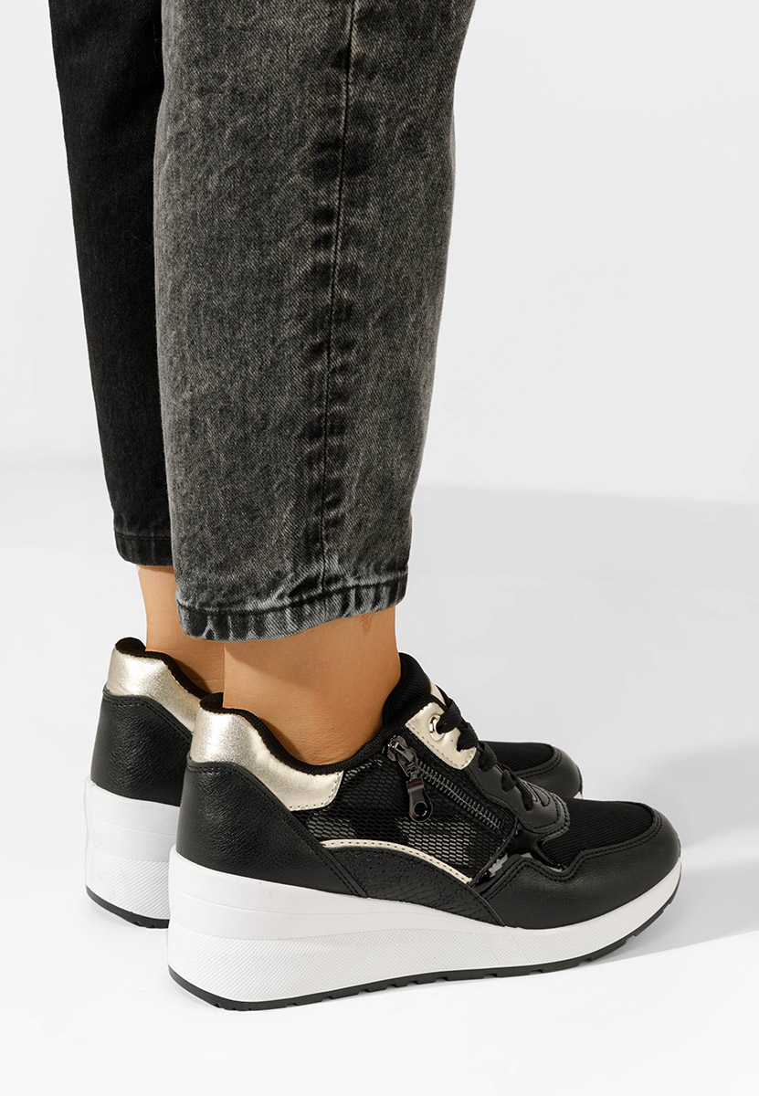 Sneakers con zeppa Mariale nero