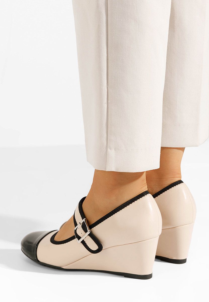 Scarpe con zeppa Olivis beige
