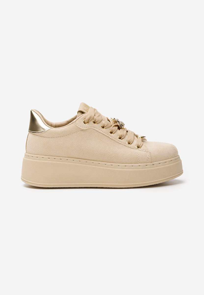 Sneakers con plateau Kyira beige