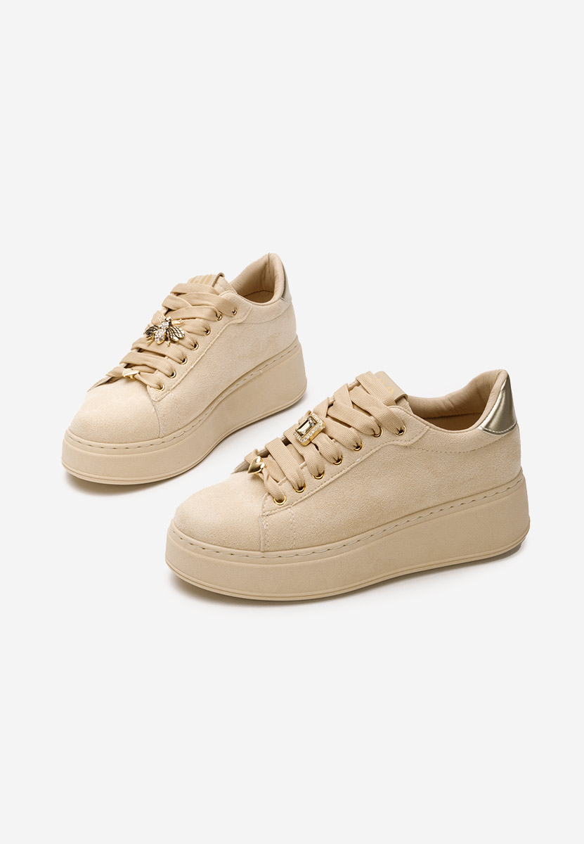 Sneakers con plateau Kyira beige