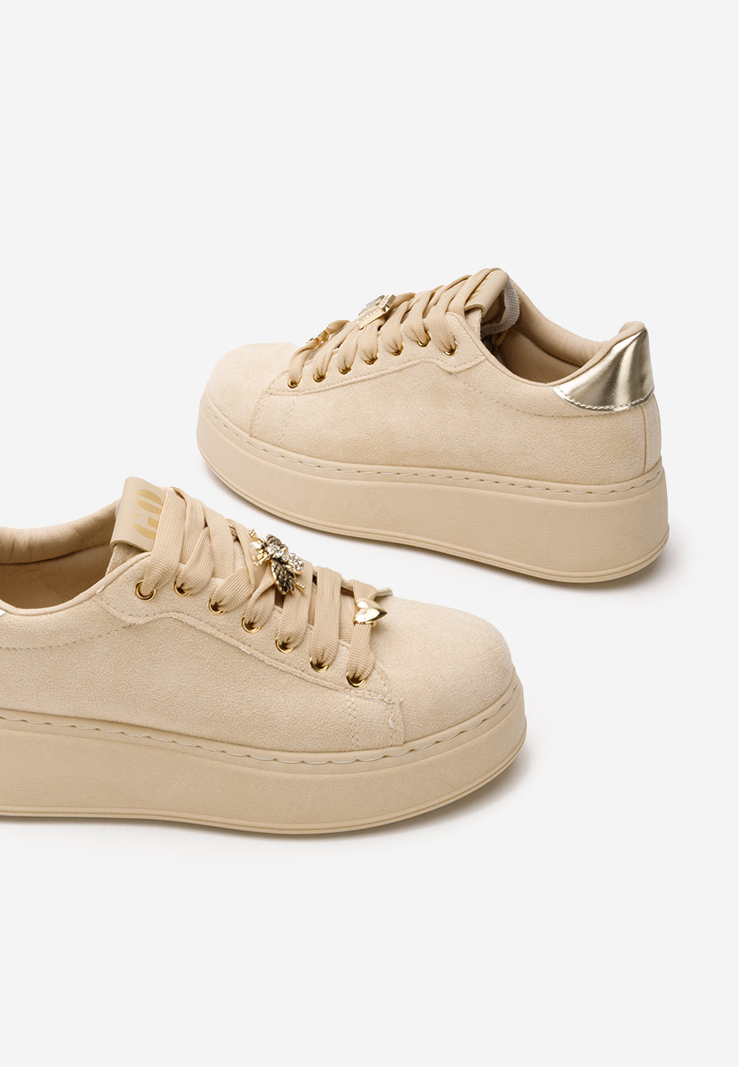 Sneakers con plateau Kyira beige