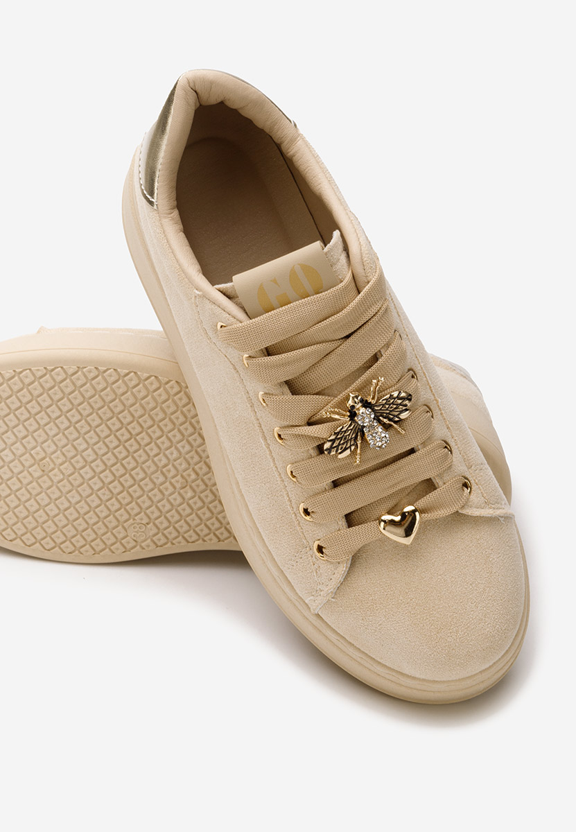 Sneakers con plateau Kyira beige