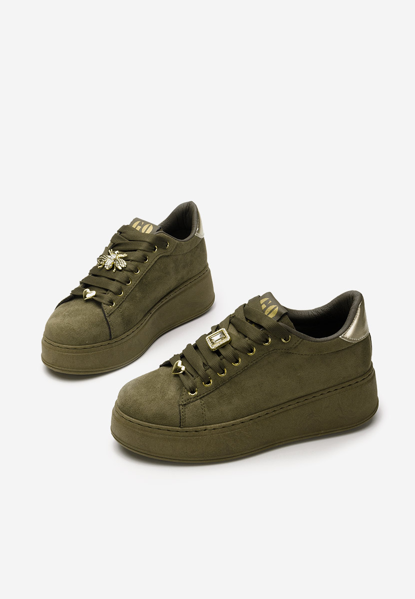 Sneakers con plateau Kyira verdi