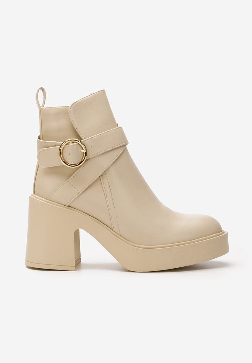 Stivaletti con tacco Maryann beige