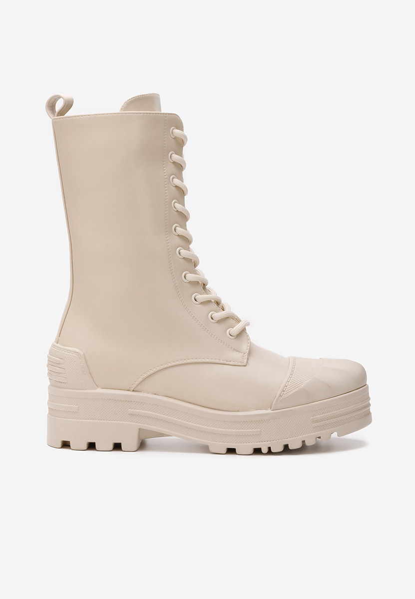 Anfibi platform Serrato beige