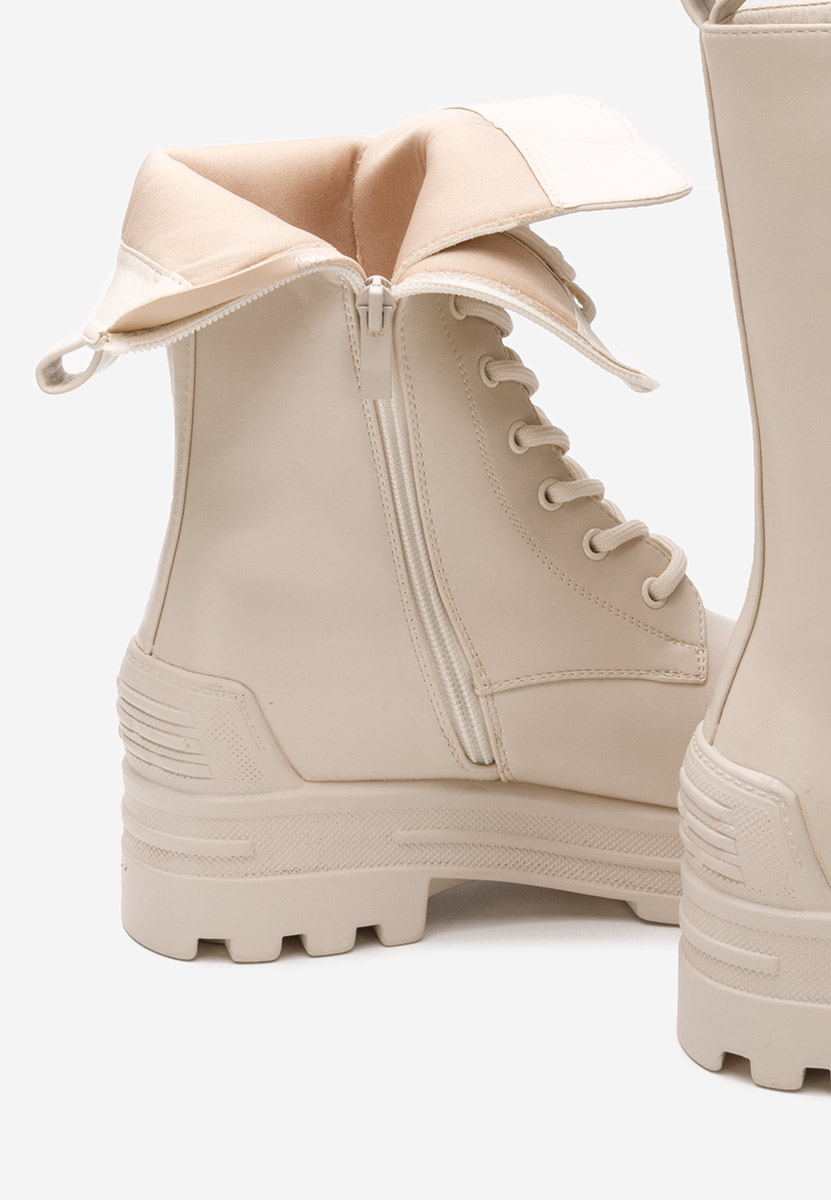 Anfibi platform Serrato beige