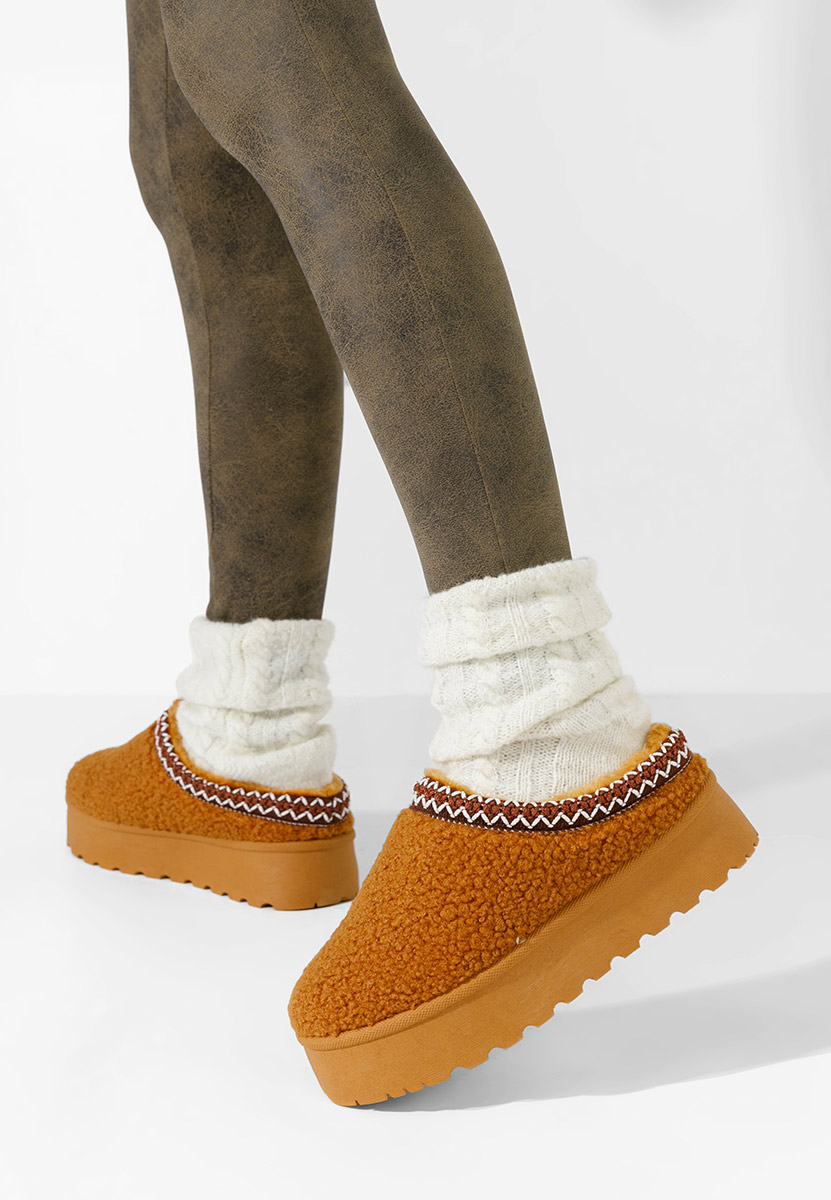 Ciabatte platform Delsie camel