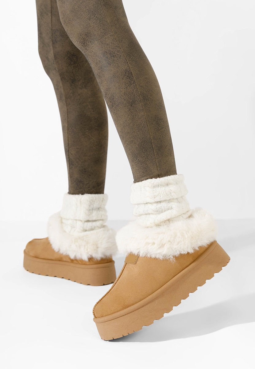 Stivaletti con plateau Dorthea camel