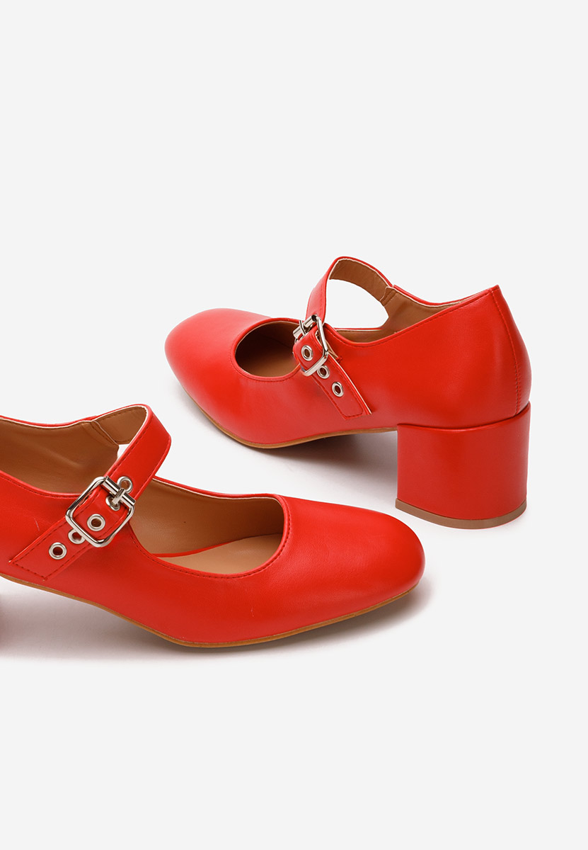 Décolleté tacco largo Milady rosso