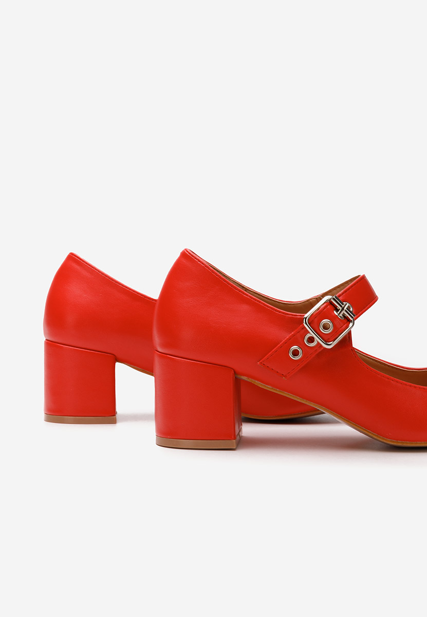 Décolleté tacco largo Milady rosso