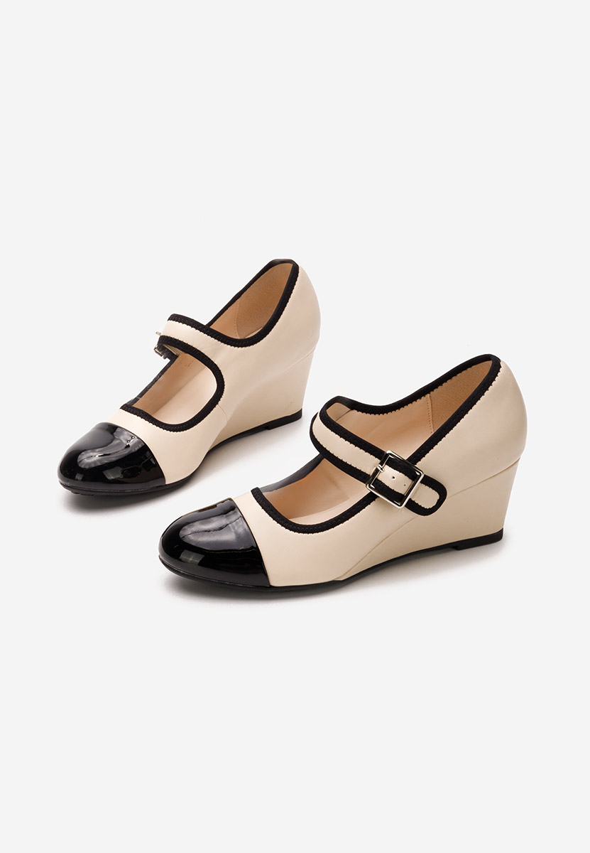 Scarpe con zeppa Olivis beige