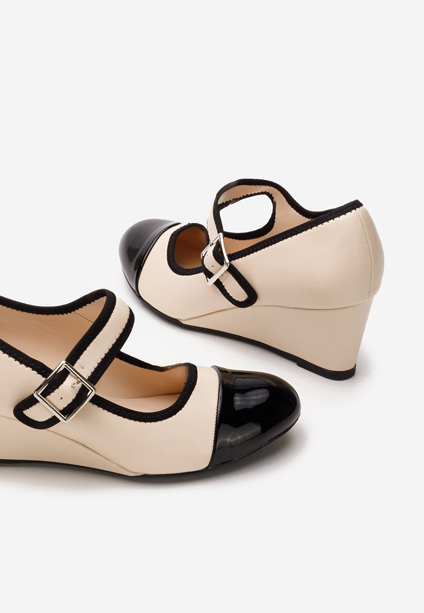 Scarpe con zeppa Olivis beige