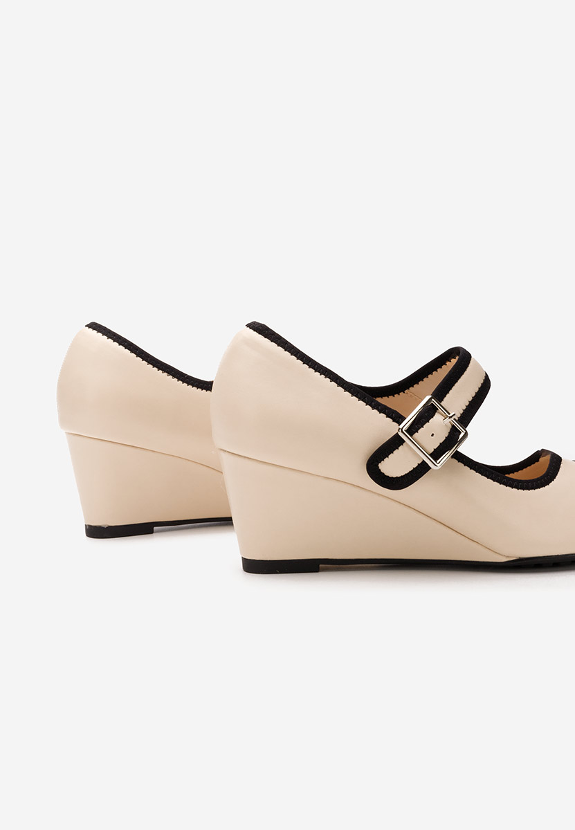 Scarpe con zeppa Olivis beige