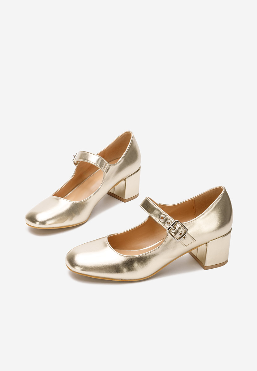 Décolleté tacco largo Milady oro