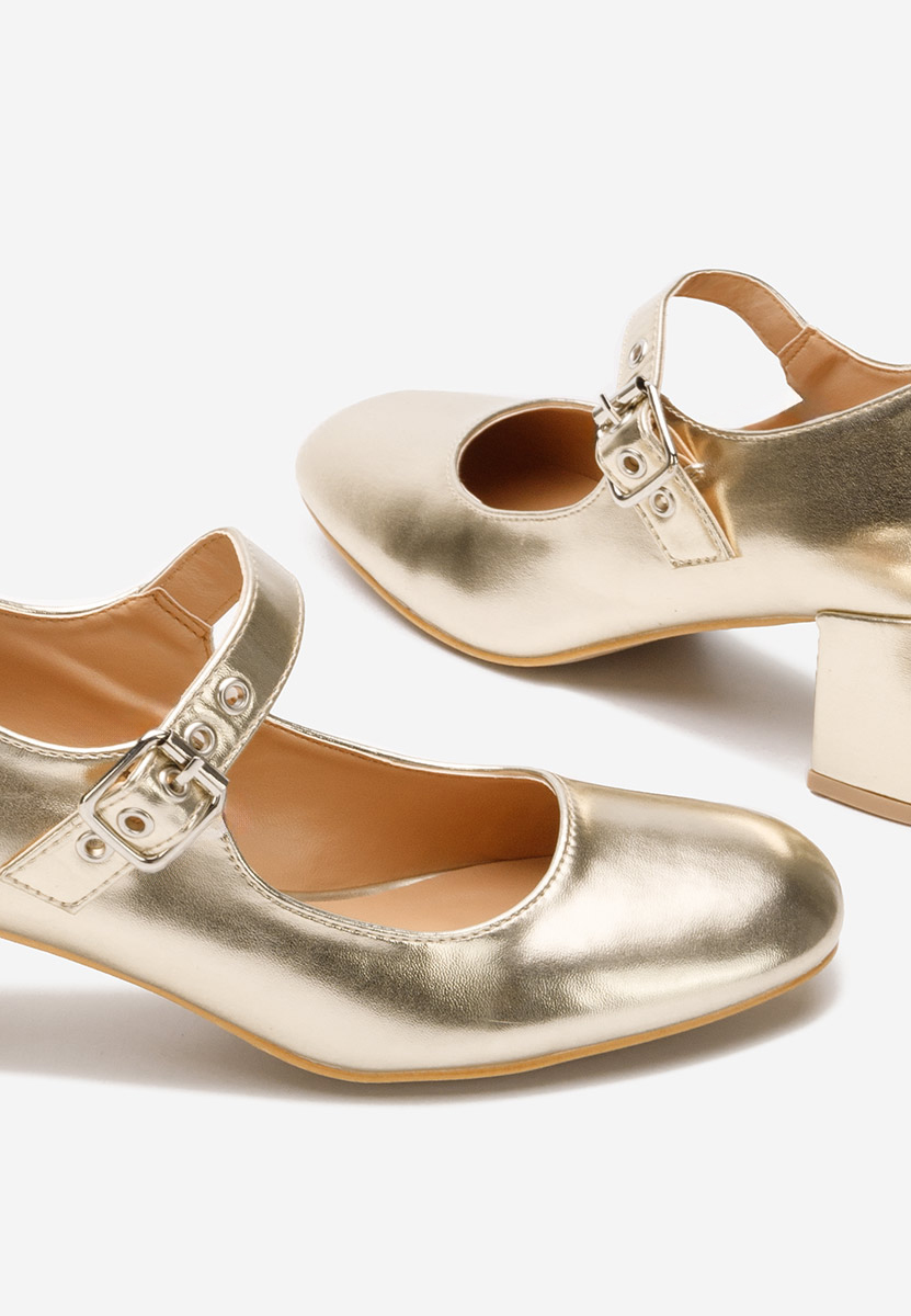 Décolleté tacco largo Milady oro